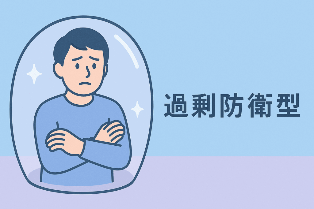 過剰防衛型のイメージイラスト
