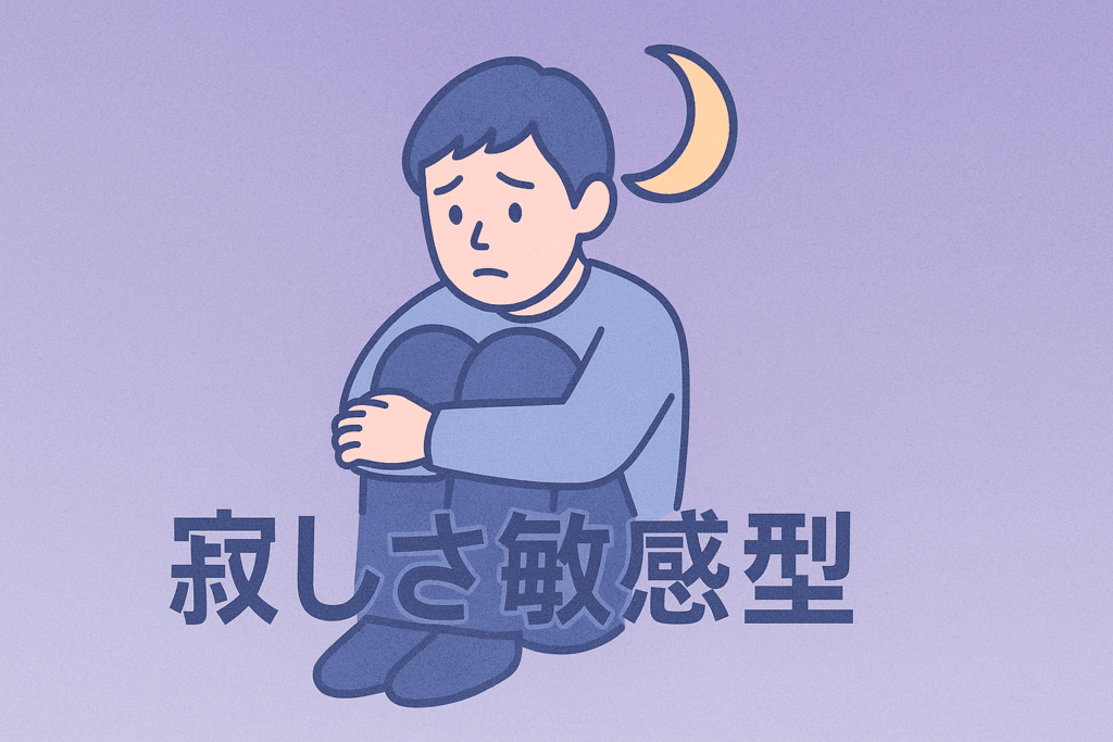 寂しさ敏感型をイメージしたイラスト
