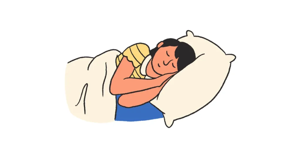 穏やかに眠る人、平均的な睡眠の象徴