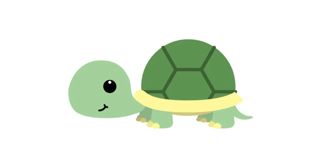 一歩一歩確実に進むカメ